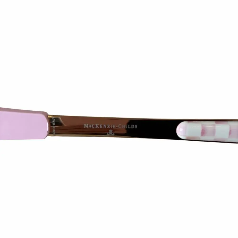 MacKenzie-Childs Rosy Check Ladle Coquette Pink and White Kitchen NEW